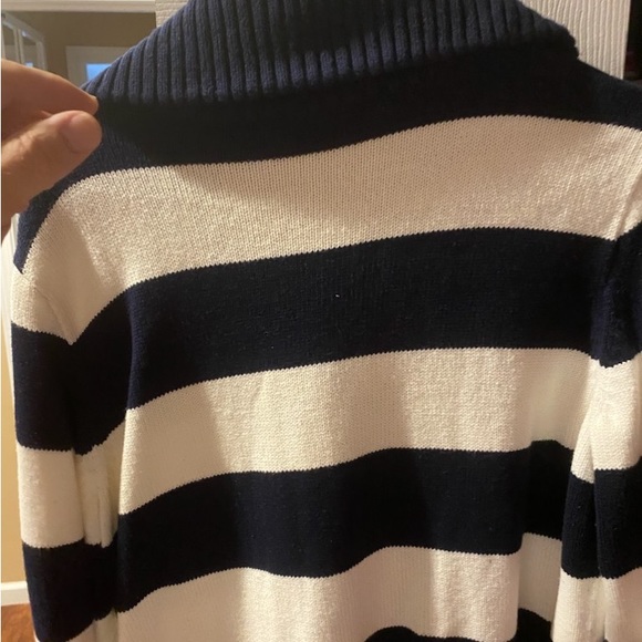 Button up/down Chaps cardigan. Thick navy/white - Picture 2 of 3